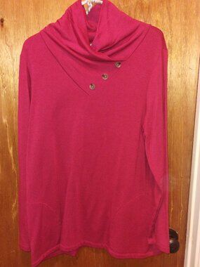 Chico's Maroon Cowl Neck Sweater